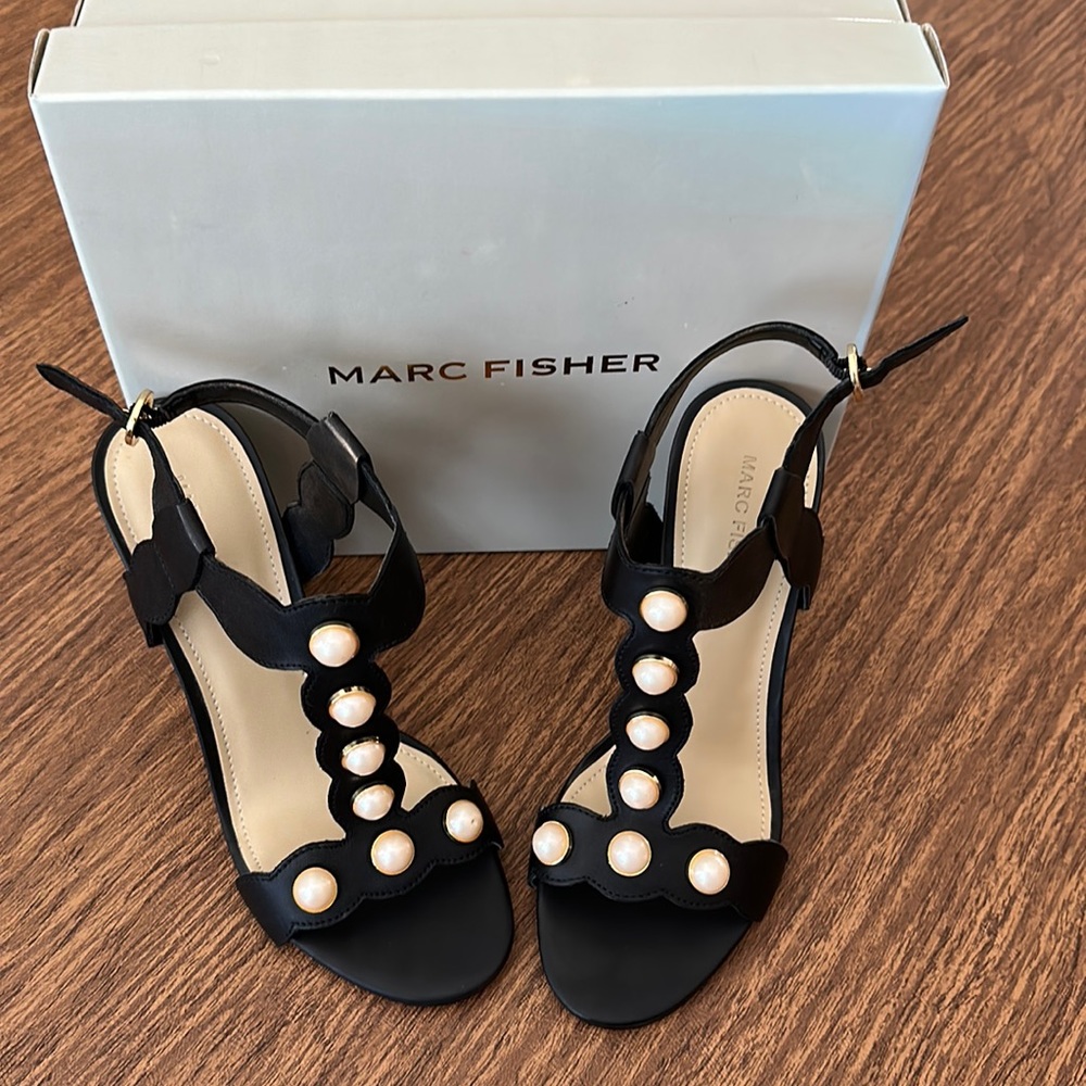 Mark  Fisher Kaylee leather heels.